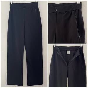 Vintage Nike Dri-Fit Zip Front Straight Leg Yoga Pants Y2K Women's Small Black